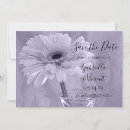 Lila, stumpfe Daisy Wedding Save the Date
