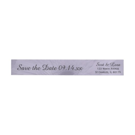 Lila, stumpfe Daisy Wedding Save the Date (Person)