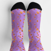 Lila Sturzwellen Socken (Oben)