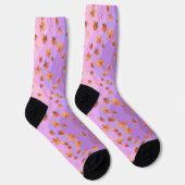 Lila Sturzwellen Socken (Rechts)