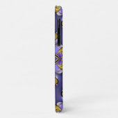 Lila Stylish Satin Lace Art Monogram iPhone Case (Hinten/Links)