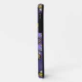 Lila Stylish Satin Lace Art Monogram iPhone Case (Hinten/Links)