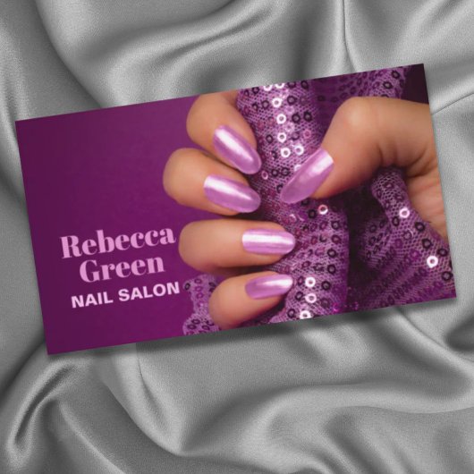 Lila Stylist Manicurist Nail Artist Nail Salon Visitenkarte