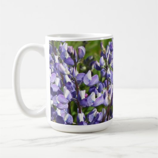 Lila subalpine Lupine Kaffeetasse (Links)