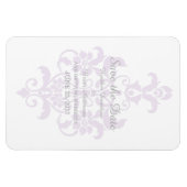 Lila subtile Damask Save the Date Flexi Magnet (Horizontal)