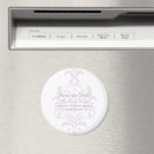 Lila, subtiler Damaskus speichern Magnet (In Situ (Geschirrspüler))