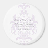 Lila, subtiler Damaskus speichern Magnet (Vorne)