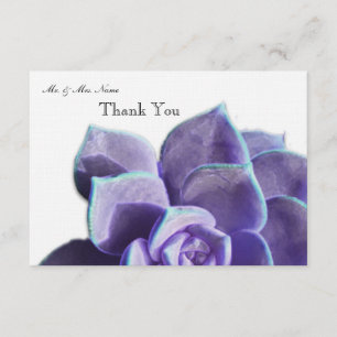 Lila Succulent danken Ihnen Dankeskarte