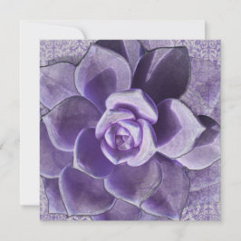 Lila Succulents-Brautparty-Einladung Einladung