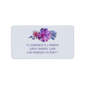 Lila Sukkuläres Wasser Adressaufkleber (Vorne)