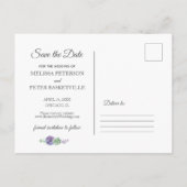 Lila Sukkulationen Save the Date Postkarte Foto (Rückseite)