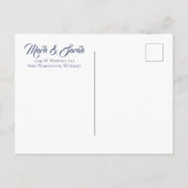 Lila Sukkulente, die das Datum speichern Ankündigungspostkarte (Rückseite)