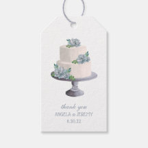 Lila Sukkulenter Hochzeitstorte Vielen Dank