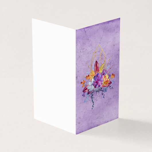 Lila Sukkuline Bouquet Botanische Grußkarte (Vorderseite)