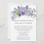 Lila Sukkuline, Lilacs, nur Lavendel-Empfang Einladung (Vorderseite)