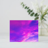 Lila Summer Sky Postkarte (Stehend Vorderseite)