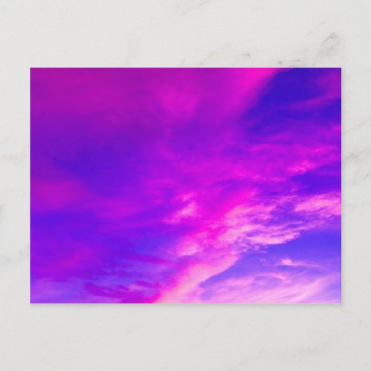 Lila Summer Sky Postkarte (Vorderseite)
