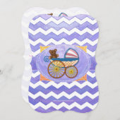 Lila Sun Baby Stuff Einladung (Vorne/Hinten)