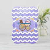 Lila Sun Baby Stuff Einladung (Stehend Vorderseite)