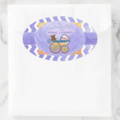 Lila Sun Baby Stuff Ovaler Aufkleber (Tasche)