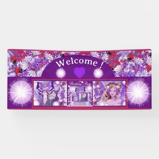 Lila Sun Fairy Banner (Horizontal)