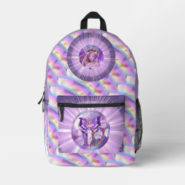 Lila Sun Fairy Bedruckter Rucksack