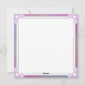 Lila Sun Fairy-Blankokarte Feiertagskarte (Rückseite)