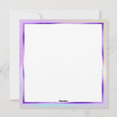 Lila Sun Fairy-Blankokarte Feiertagskarte (Rückseite)