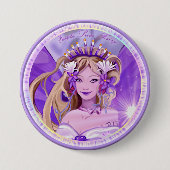 Lila Sun Fairy Button (Vorderseite)