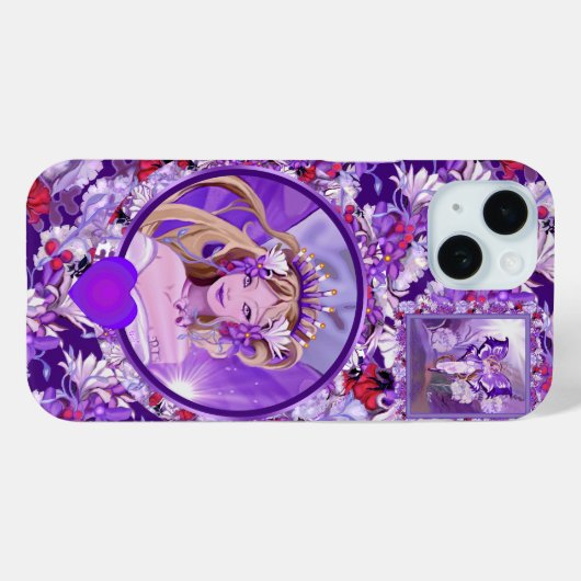 Lila Sun Fairy Case-Mate iPhone Case (Rückseite (Horizontal))