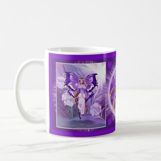 Lila Sun Fairy Coffee Tasse (Links)