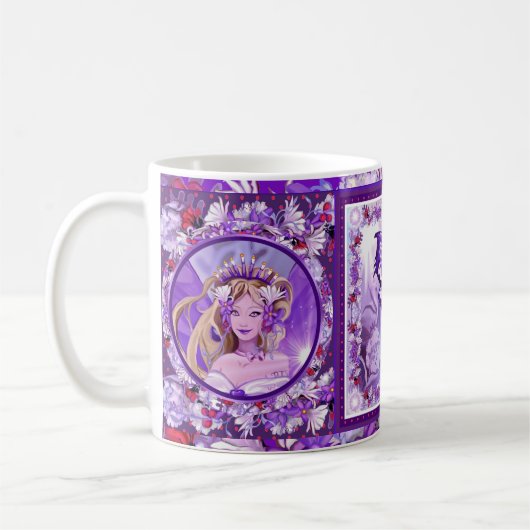 Lila Sun Fairy Coffee Tasse (Links)