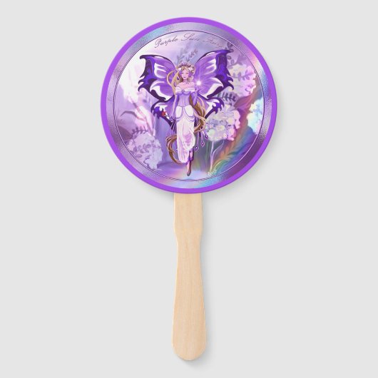 Lila Sun Fairy Fächer (Rückseite)