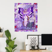 Lila Sun Fairy Foto drucken Poster (Heimbüro)