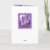 Lila Sun Fairy Geburtstagkarte Dankeskarte (Rückseite)