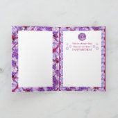 Lila Sun Fairy Geburtstagkarte Dankeskarte (Innenseite)