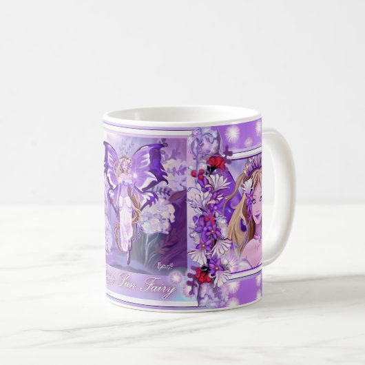 Lila Sun Fairy Kaffeetasse (VorderseiteRechts)