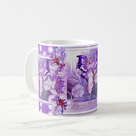 Lila Sun Fairy Kaffeetasse (Vorderseite Links)
