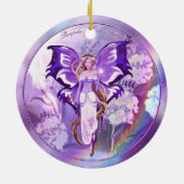 Lila Sun Fairy Keramik Ornament (Hinten)