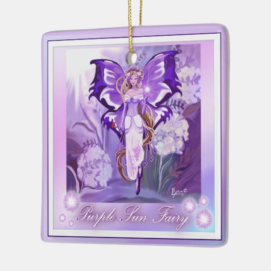 Lila Sun Fairy Keramik Ornament (Links)