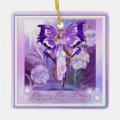 Lila Sun Fairy Keramik Ornament (Vorderseite)
