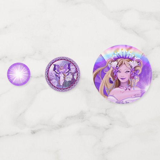 Lila Sun Fairy Konfetti (Rückseiten)