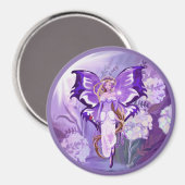 Lila Sun Fairy Magnet (Vorderseite/Rückseite)