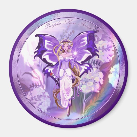 Lila Sun Fairy Magnet (Vorne)