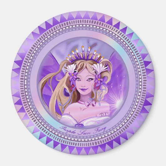 Lila Sun Fairy Magnet (Vorne)