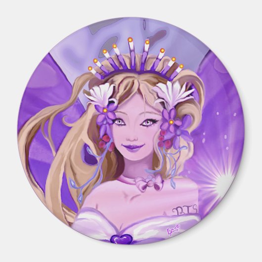 Lila Sun Fairy Magnet (Vorne)