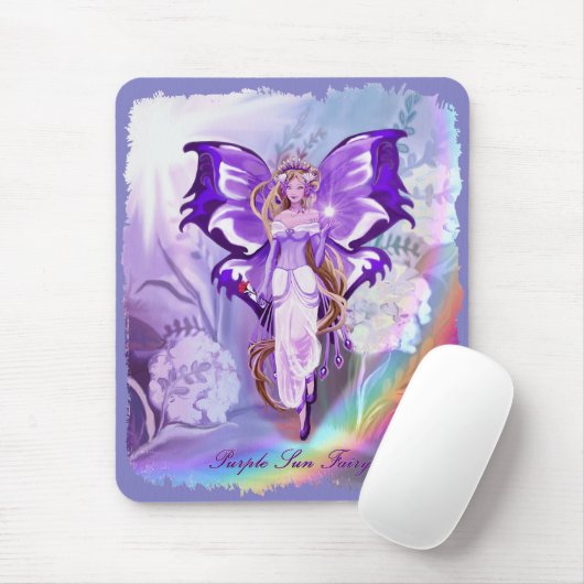 Lila Sun Fairy Mousepad (Mit Mouse)