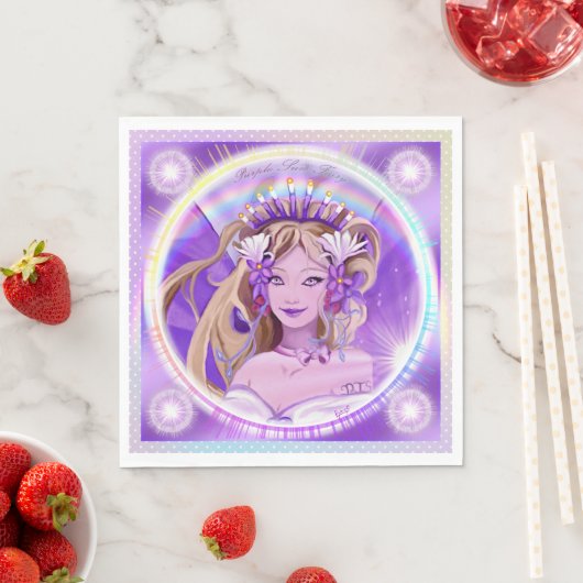 Lila Sun Fairy Napkins Serviette (Beispiel)