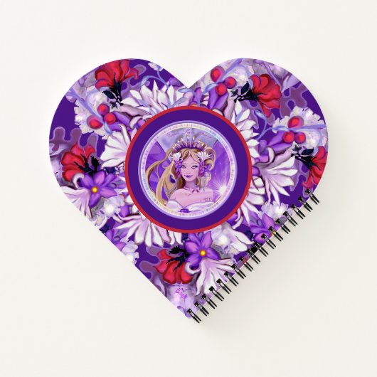 Lila Sun Fairy Notizblock (Rückseite)