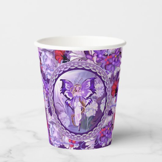 Lila Sun Fairy Pappbecher (Vorderseite)